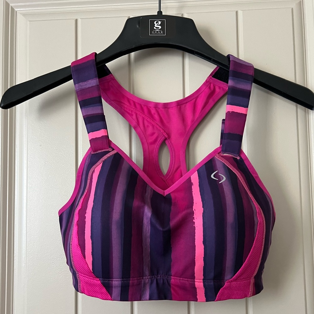 BROOKS NURSING SPORTS BRA STRIPES